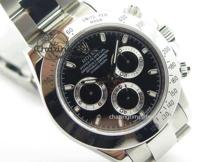0219 Functional Daytona 116520 Noob Best Edition Black Dial On SS Bracelet A2824 (Same Thickness as Genuine) 3827